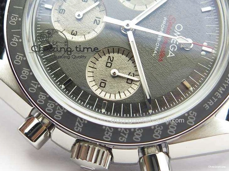 0314 Speedmaster Apollo XVII Gray Dial On Black Nylon Strap Manual Winding Chrono Movement FastDry 8208